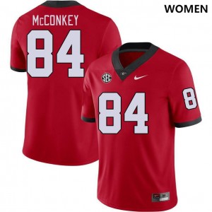 For Women's UGA #84 Ladd McConkey Red College Football Jersey 428964-997