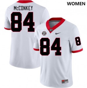 Womens Georgia #84 Ladd McConkey White College Football Jersey 211813-206