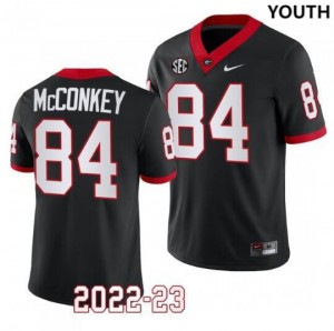 Youth Georgia Bulldogs #84 Ladd McConkey Black College Football Jersey 726260-339