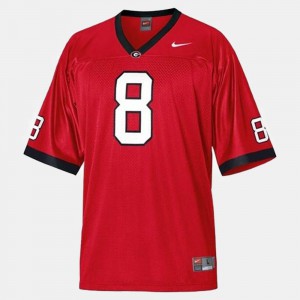 Youth GA Bulldogs #8 A.J. Green Red College Football Jersey 758846-409