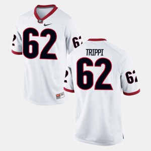 For Men's UGA Bulldogs #62 Charley Trippi White Alumni Football Game Jersey 464875-381