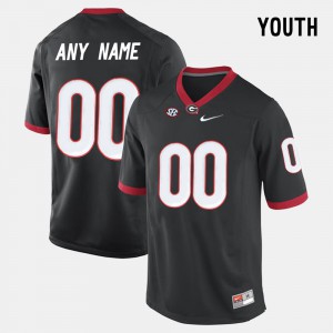 Youth(Kids) Georgia #00 Black College Limited Football Customized Jerseys 844028-721