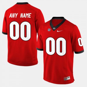 For Men's Georgia Bulldogs #00 Red College Limited Football Customized Jerseys 204703-416