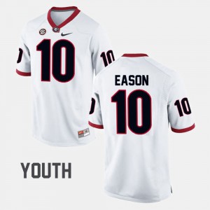 For Kids Georgia #10 Jacob Eason White College Football Jersey 989636-896