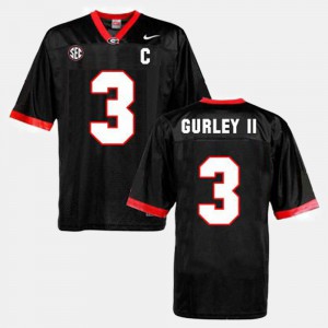 Mens UGA Bulldogs #3 Todd Gurley II Black College Football Jersey 924285-763