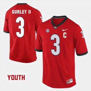 Kids Georgia #3 Todd Gurley II Red College Football Jersey 993976-229