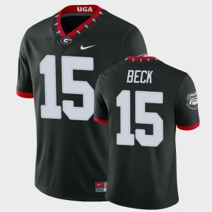 Mens Georgia Bulldogs #15 Carson Beck Black 100th Anniversary College Football Jersey 918534-118
