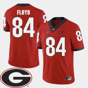 Men Georgia #84 Leonard Floyd Red College Football 2018 SEC Patch Jersey 309883-190