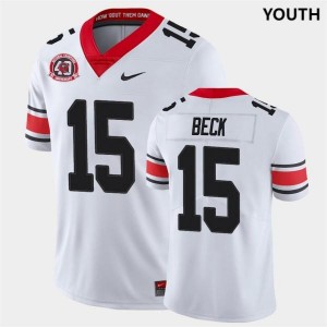 For Youth UGA #15 Carson Beck White 1980 National Champions 40th Anniversary College Football Alternate Jersey 748704-126